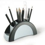 Organizer na biurko, przybornik na biurko Pen Holder VEGAS srebrny 7720 01