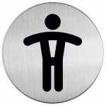 Tabliczka piktogram WC MĘSKI PICTO śr. 83 mm/4905 23/