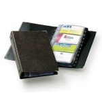 Wizytownik książkowy VISIFIX na 200 wizytówek z przekładkami brązowy 2383 11