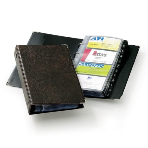 Wizytownik na 200 wizytówek Visifix Durable brązowy.jpg