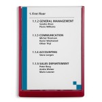 Tabliczka przydrzwiowa Click Sign A4 210x297 mm czerwona 4867 03