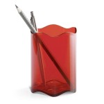 Pojemnik na długopisy TREND czerwony transparentny 17012350 03
