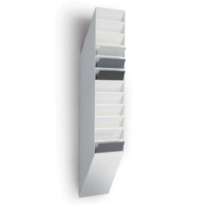 Półki na ulotki pionowe A4 FLEXIBOXX 12 szt. kolor biały 17097630 10