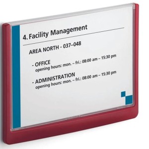 Tabliczka informacyjna CLICK SIGN A5 czerwona DURABLE /4866 03/