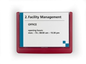 Tabliczka informacyjna DURABLE CLICK SIGN 149x105,5mm czerwona /486103/