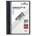 Skoroszyt zaciskowy DURACLIP Original 1-30 kartek czarny A4/ 2200 01/