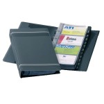 Wizytownik książkowy VISIFIX na 200 wizytówek z przekładkami antracytowy 2385 58