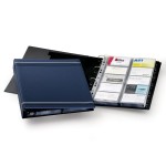 Wizytownik książkowy VISIFIX A4 na 400 wizytówek z przekładkami granatowy 2388 07
