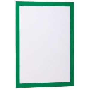 Ramka magnetyczna samoprzylepna DURAFRAME A4 z uchylną przednią stroną op. 2szt zielona /487205/