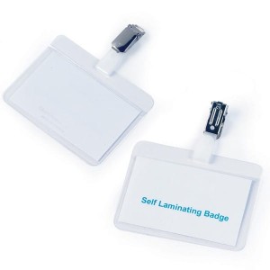 Identyfikator z klipem samolaminujący 54x90mm 25 sztuk /810219/ [WYPRZEDAŻ]