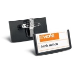 Identyfikator FRAME z kombi-klipem 30x60mm czarny 25 sztuk 8501 01