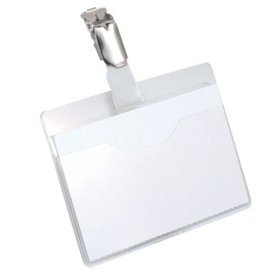 Identyfikator z klipem 60x90mm przeźroczysty 25 sztuk 8106 19