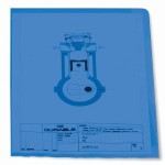 Obwoluta przeźroczysta  A4 niebieska 0,12mm 100 sztuk 233706