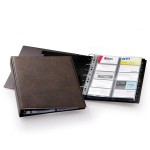 Wizytownik książkowy VISIFIX A4 na 400 wizytówek z przekładkami brązowy 2384 11