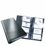 Wizytownik książkowy VISIFIX centium na 200 wizytówek z przekładkami czarny 2403 01