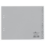 Przekładki A4 wykonane z  PP nadrukowane indeksy A-Z szare 20 części /650010/ [WYPRZEDAŻ]