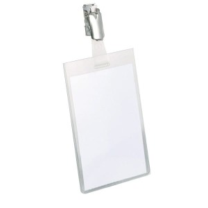 Identyfikator z klipem pionowy 90x60mm 25 sztuk 8002 19