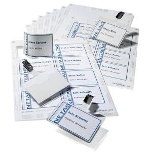 Zestaw konferencyjny - wkłady z identyfikatorami na klips z zawieszką 60x90mm 20 sztuk 8181 00