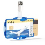 Etui do kart z klipem 54x85mm niebieskie 25 sztuk /821806/