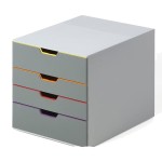 Pojemnik z 4 Kolorowymi Szufladami VARICOLOR Dwie Duże i Dwie Maxi 760427