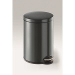 Kosz Na Śmieci z Pedałem 12l Metalowy Okrągły Durable Antracytowy /341158/