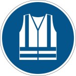 Znacznik podłogowy DURABLE- Stosuj kamizelkę ochronną, 1 szt.  /173506/