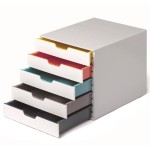 Pojemnik z pięcioma kolorowymi szufladkami VARICOLOR MIX5 Durable /762527/