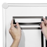 Ramka magnetyczna informacyjna do nagłówków 323x66mm na etykietę 297x40mm DURAFRAME MAGNETIC TOP A3 czarna 5szt. /498701/