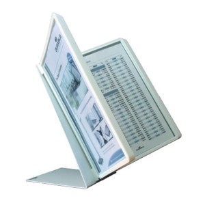 Panele prezentacyjne DURABLE VARIO zestaw biurkowy uchwyt+10 paneli A4 białe /557002/