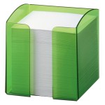Pojemnik i bloczek z karteczkami TREND zielony transparentny 1701682 17