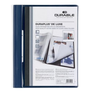 Skoroszyt prezentacyjny DURAPLUS de Luxe granatowy A4 2589 07