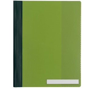 Skoroszyt A4 z przeźroczystą okładką szerokość ponadstandardowa wykonany z PCW zielony 251005