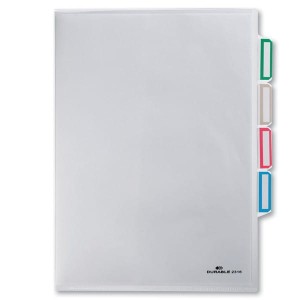 Obwoluta organizacyjna z 3 przegródkami i 4 kolorowymi zakładkami 5 sztuk 2316 19