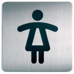 Tabliczka piktogram WC PANIE 150x150 mm 4956 23