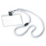 Identyfikator konferencyjny na szarej smyczy 60x90mm 10 sztuk 8139 10