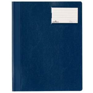 Skoroszyt A4 z kolorową okładką  szerokość ponadstandardowa PCW granatowy 250007