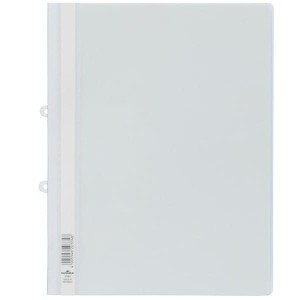 Skoroszyt A4 z możliwością wpięcia do segregatora wykonany z PCW biały 258002