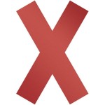 Oznaczenie podłogowe do znakowania "KRZYŻYK" DURABLE 135mm x 193mm x 0,2mm odklejalny czerwony 5szt. /104903/