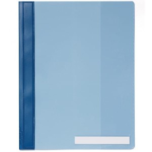 Skoroszyt A4 z przeźroczystą okładką szerokość ponadstandardowa wykonany z PCW niebieski 251006