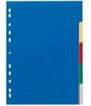 Przekładki A4 wykonane z  PP kolorowe indeksy 5 części /673027/
